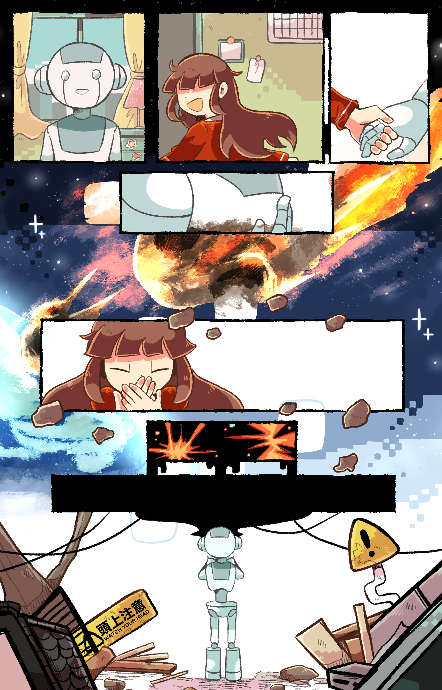 ⑥色トレス(地獄)<br>
      やわらかい雰囲気にするために線画の色を塗りとなじませるように変更します(だけど最近は作業効率を上げるためにやってないです)